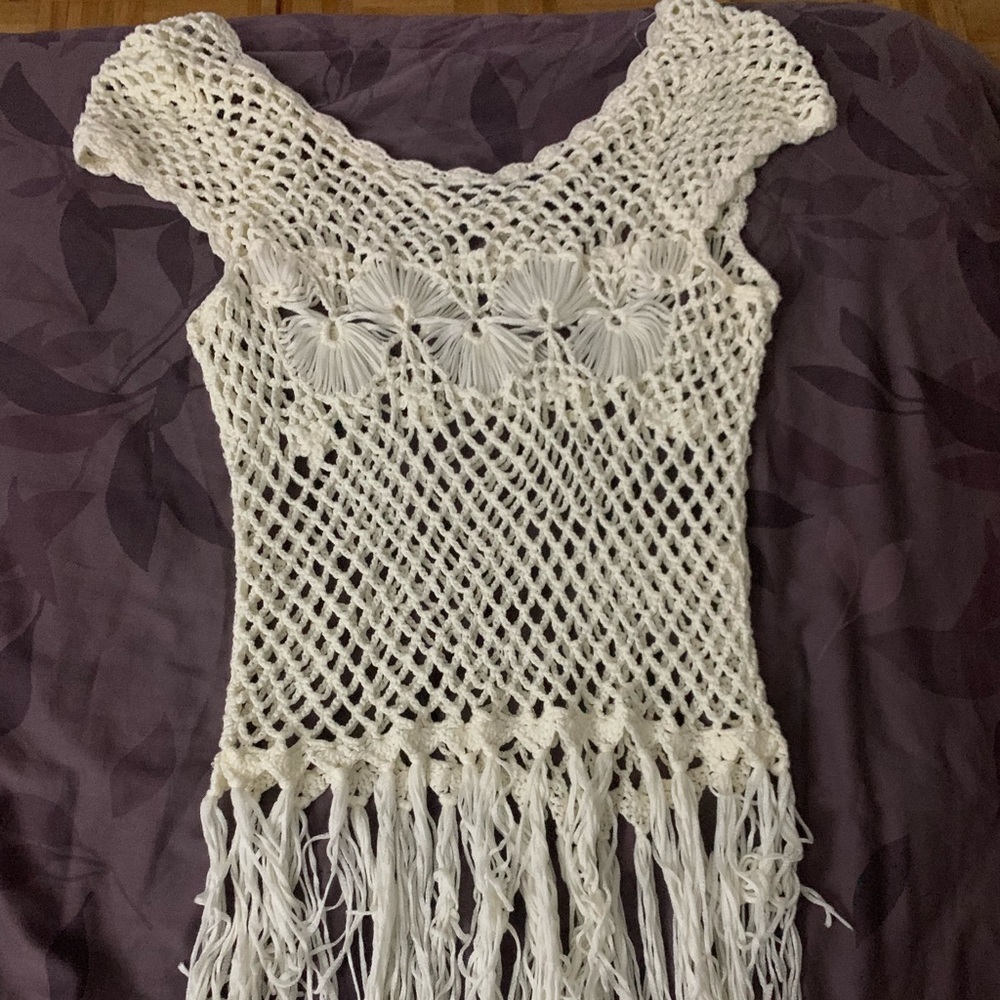 White Crochet Kirra Pacsun Beach Top XS/S